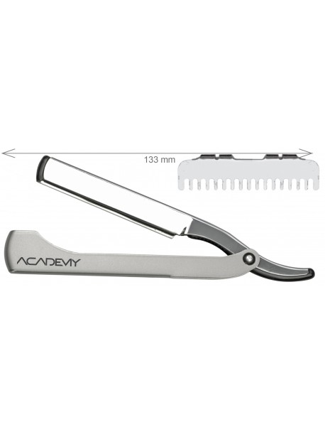 Rasoir INOX  pour lame longue avec effileur adaptable