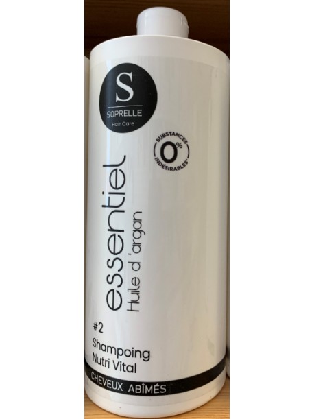 Shampoing essentiel NUTRI VITAL CHEVEUX ABIMES 1L 0% substances indésirables Shampoing essentiel NUTRI VITAL CHEVEUX ABIMES 1L 0% substances indésirables