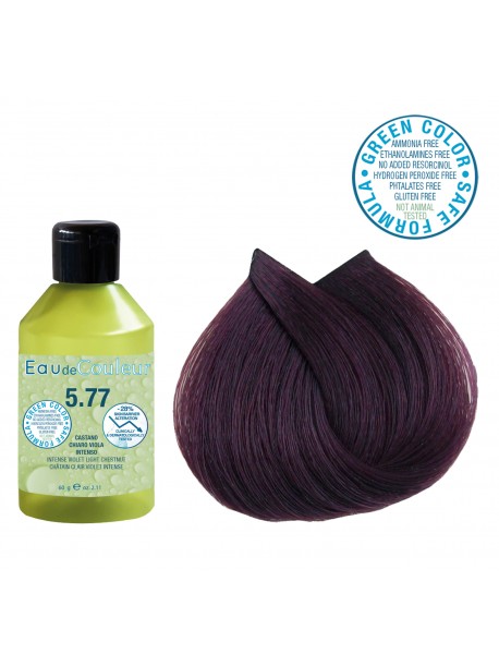 Eau-de-Couleur Flac.60gr Coloration 5,77 Châtain clair violet intense Eau-de-Couleur Flac.60gr Coloration 5,77 Châtain clair violet intense