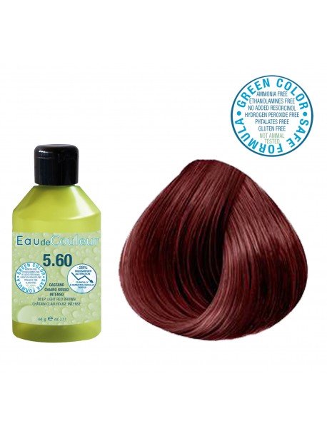 Eau-de-Couleur Flac.60gr Coloration 5.60 Châtain clair rouge intense Eau-de-Couleur Flac.60gr Coloration 5.60 Châtain clair rouge intense