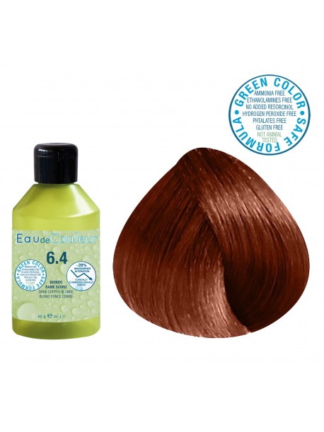 Eau-de-Couleur Flac.60gr Coloration 6.4 Blond foncé cuivré Eau-de-Couleur Flac.60gr Coloration 6.4 Blond foncé cuivré