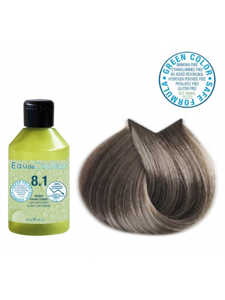 Eau-de-Couleur Flac.60gr Coloration 8.1 Blond cendré clair Eau-de-Couleur Flac.60gr Coloration 8.1 Blond cendré clair
