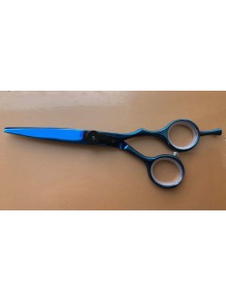 Ciseaux de coiffeur Japonais professionnels 5.5 BLEU vis noire livrée avec pochette de rangement d'outils