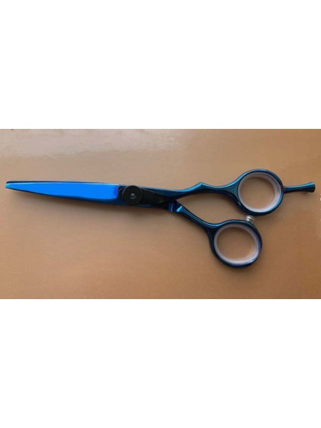 Ciseaux de coiffeur Japonais professionnels 5.5 BLEU vis noire livrée avec pochette de rangement d'outils