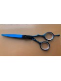 Ciseaux de coiffeur Japonais professionnels 5.5 BLEU vis noire livrée avec pochette de rangement d'outils
