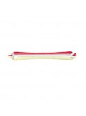 Bigoudi long X12 diam 8 mm rouge/jaune